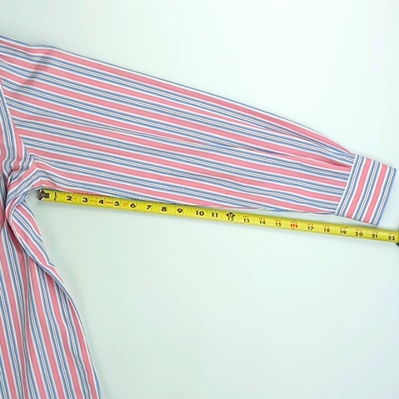 Paul & Shark Men's Button Front Pink/ Blue Stripe Shirt Size 42 - Picture 5 of 12